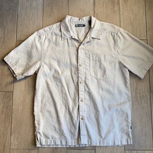 REI button down shirt. Short sleeve. SM . Linen